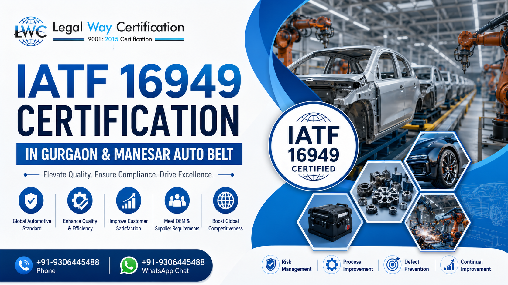 IATF 16949 Certification in Gurgaon and Manesar Auto Belt